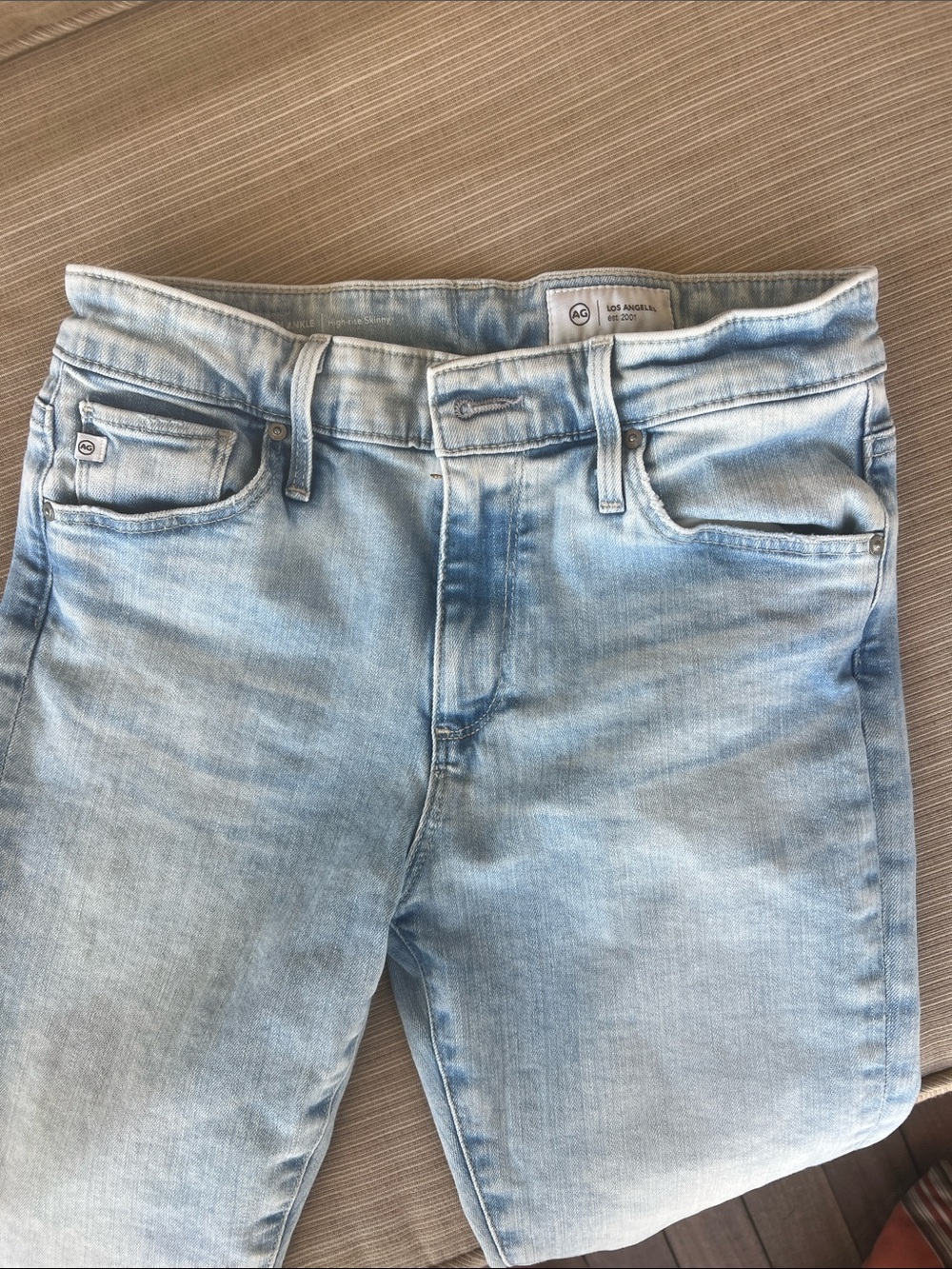 Ag Adriano Goldschmied Light Wash Skinny Jeans